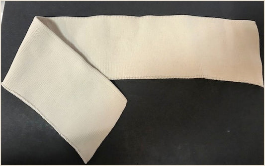 Bord-Cote En Bande de Tissu Maille Beige Pour Poignée Manche et cols