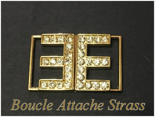 Boucle Attaches Strass A Coudre En Métal Doré  pour Décorations