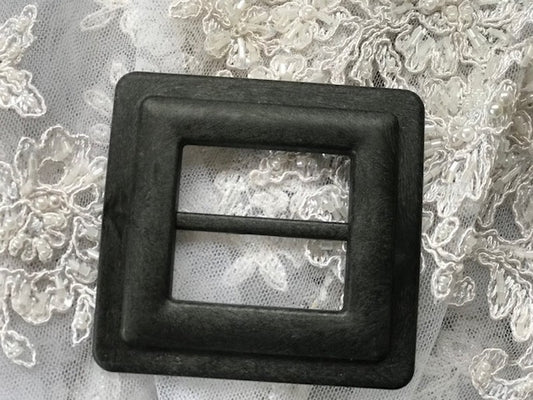 Boucle Ceinture Carré Gris anthracite  En 7,5 Cm A Coudre.