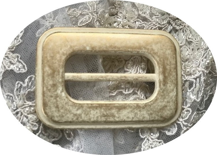Boucle Ceinture Carré Mordoré Marbré En 5,6 Cm A Coudre.