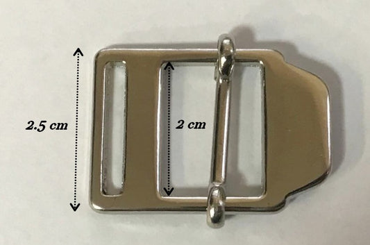 Boucle Coulissante en Métal argenté : 2,5 cm d'Élégance Argenté"