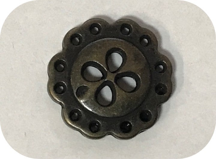 Bouton Bronze Mètal Couture En 4 Trous Pour Customisations De Vetements