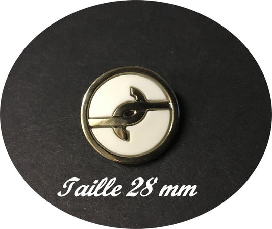 Bouton çerclé Argent En 28 mm A Queue Style " Chanel " Pour La Couture
