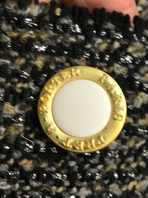 Bouton çerclé Doré Couture En Taille 27 mm