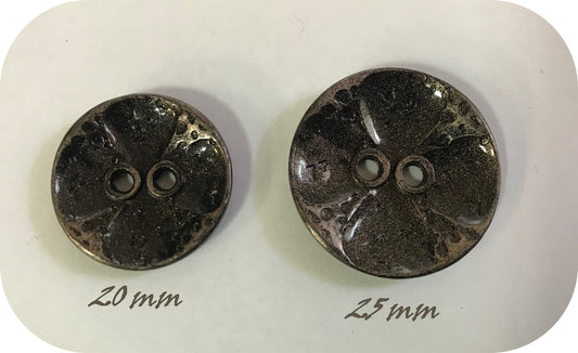 Bouton Couture Bronze en 25 mm en forme de cuvette Pour Customisations.