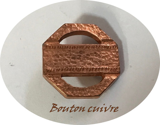 Bouton Couture Couleur Cuivre  En Taille 22 mm  A Queue Pour Fabrication De Vetements Et Décorations