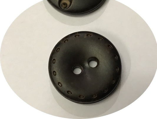 Bouton Cuir en Simili Taille 15 mm En Marron Choco 18 mm