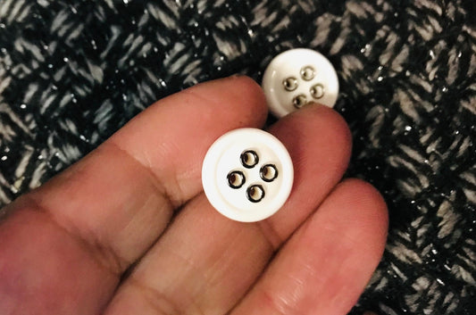 Bouton DE Couture Blanc En Taille 15 mm, Pour Vêtements Et Loisirs Créatifs.