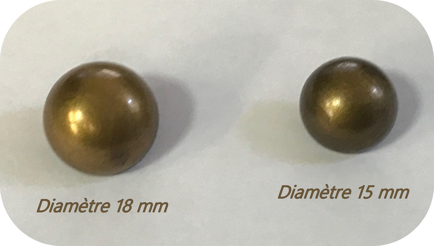 Bronze Half-Ball Sewing Button in Diameter 18 mm