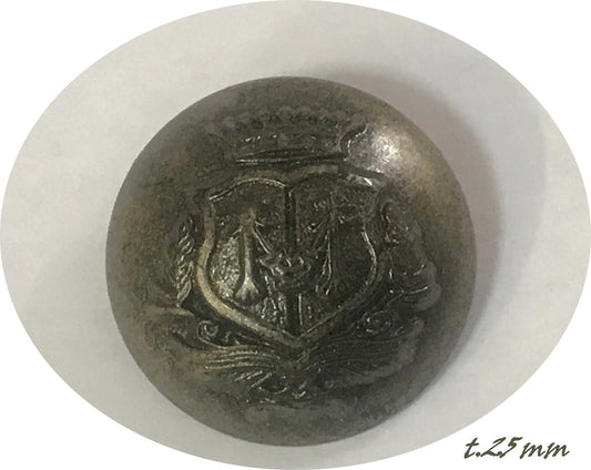 Bouton Demi-Boule Bronze Couture en Diamètre 25 mm