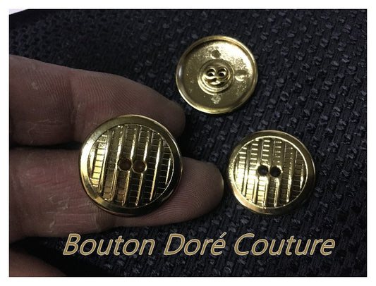 Gold Sewing Button Size 22mm For Blazer Clothing Customizations