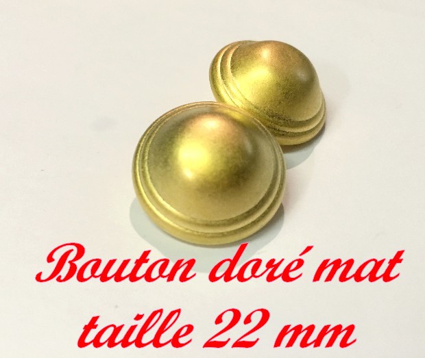 Gold Half Ball Sewing Button Size 22mm For Jackets, Suits And Clothing Customizations