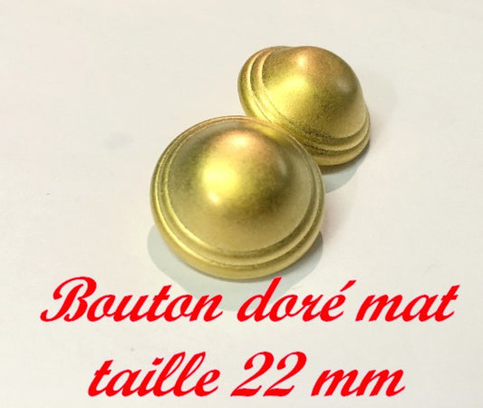 Gold Half Ball Sewing Button Size 22mm For Jackets, Suits And Clothing Customizations