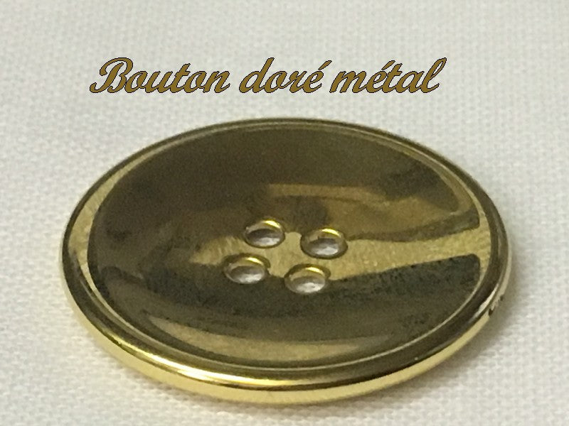 4 Holes Gold Metal Button For Blazer In Size 25 mm To Sew For Clothing Customizations
