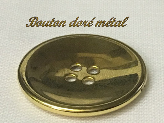 4 Holes Gold Metal Button For Blazer In Size 25 mm To Sew For Clothing Customizations