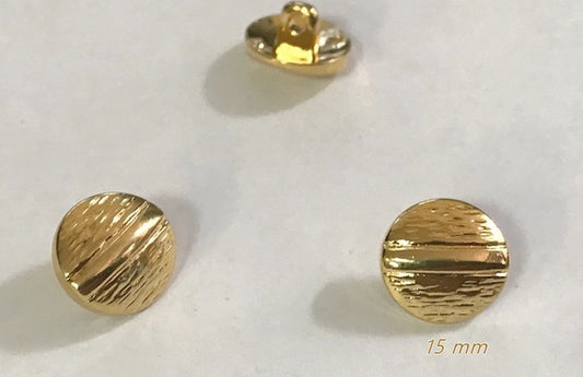 Gold Metal Sewing Button in Diameter 14 mm