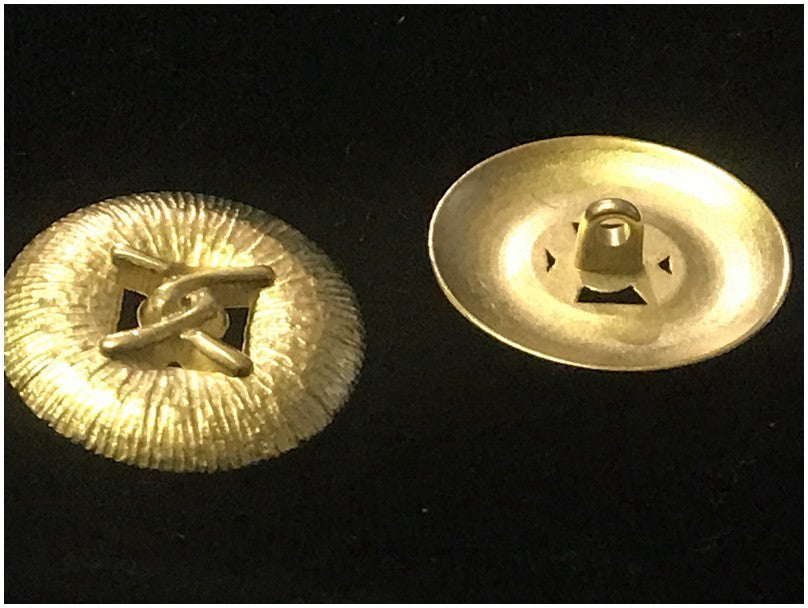 Bouton Doré Métal Style Chanel A Coudre En Taille  27 mm.
