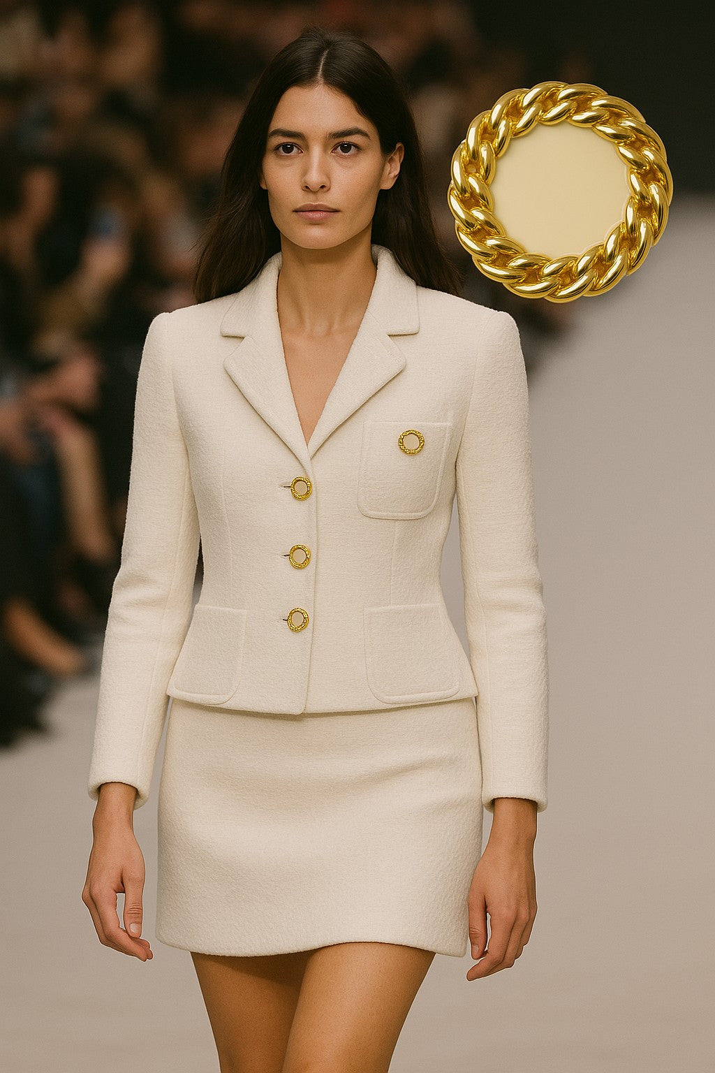 Gold Button Chanel Style In Size 25 mm Sewing - Gold Button Chanel Style 25 mm Sewing