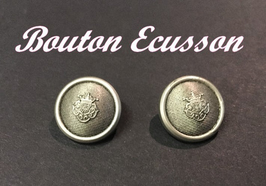 Silver Badge Button Size 20 mm Sew On For Clothing And Customizations