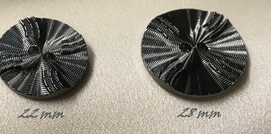 Anthracite Grey Sew-on Button, size 22 mm or 28 mm