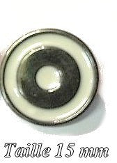 Silver metal sewing button.