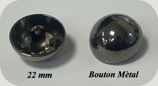 22 mm domed metal button – Elegance and robustness for your creations