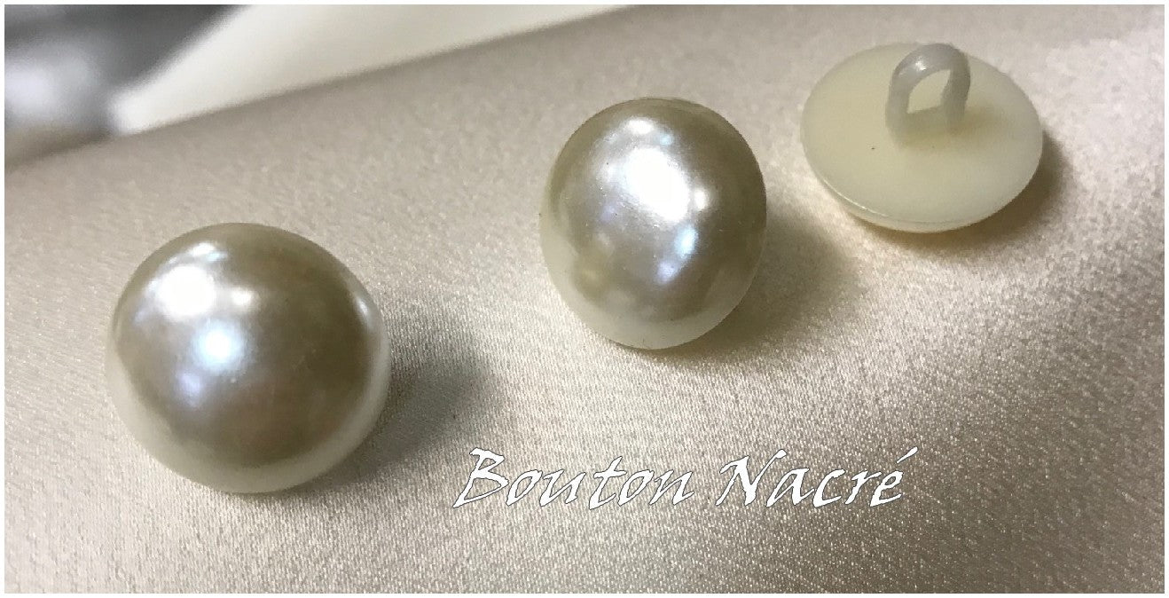 Bouton Nacré Couture Ecru en Taille 18 mm Pour Mariage Vêtements Et customisations