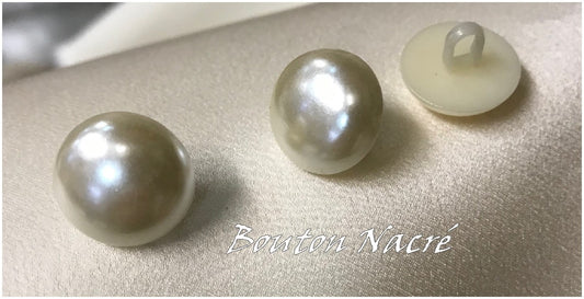 Bouton Nacré Couture Ecru en Taille 18 mm Pour Mariage Vêtements Et customisations