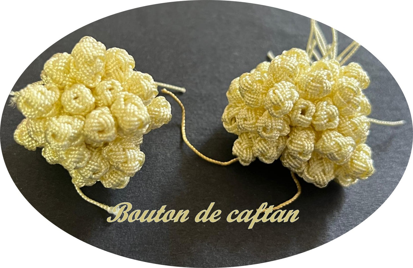 Button for Caftan and Jelabba in Straw Yellow to Sew: Enhance your Traditional Style