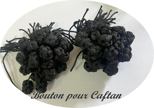 Black Button for Caftan and Jelabba to Sew: Enhance your Traditional Style