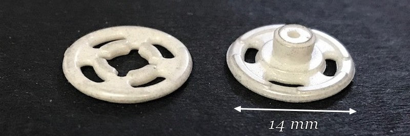 White Plastic Snap Fasteners for Sewing