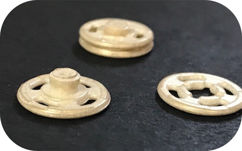 Ecru Plastic Snap Fasteners for Sewing