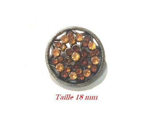 Bouton Strass A Coudre  En Taille 18 mm Pour Vetements, Et Loisirs Créatifs