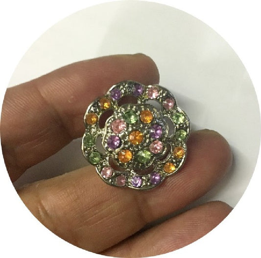 Bouton Strass A Coudre En Taille 25 mm Pour Customisations et Décorations.