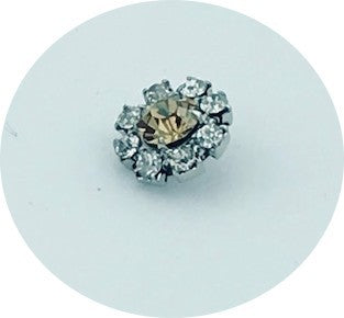 Bouton Strass Bijoux Métal Haute Couture En 12 mm.