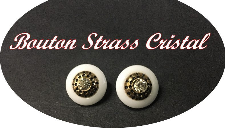 Bouton Strass Bombé A Coudre  En Taille 18 mm Pour Vetements, Et Loisirs Créatifs