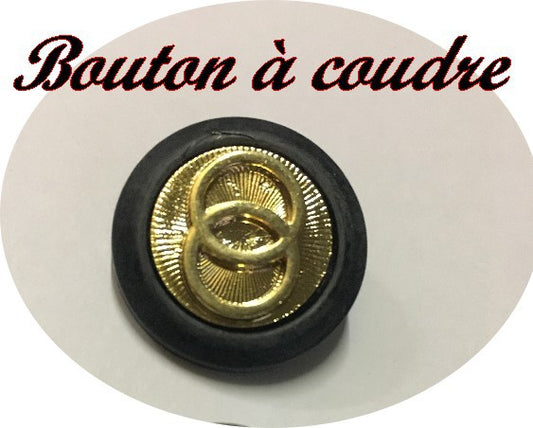 Cartier Style Button Gold Black Exterior In Size 15mm And 22mm To Sew For Suits And Dresses