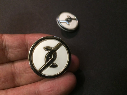 Bouton Style " Chanel " Argent en 27 mm Couture