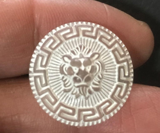 Bouton verre style Versace à coudre en taille 18 blanc