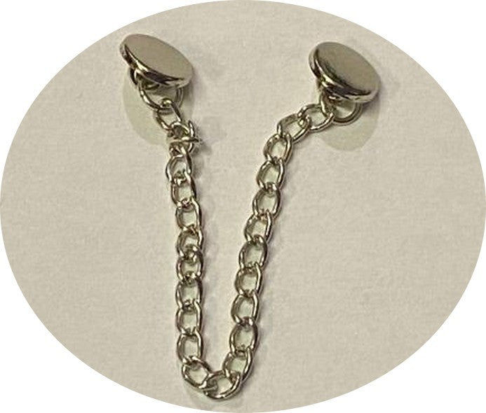Silver Chain Buttons, Decorative Ornament