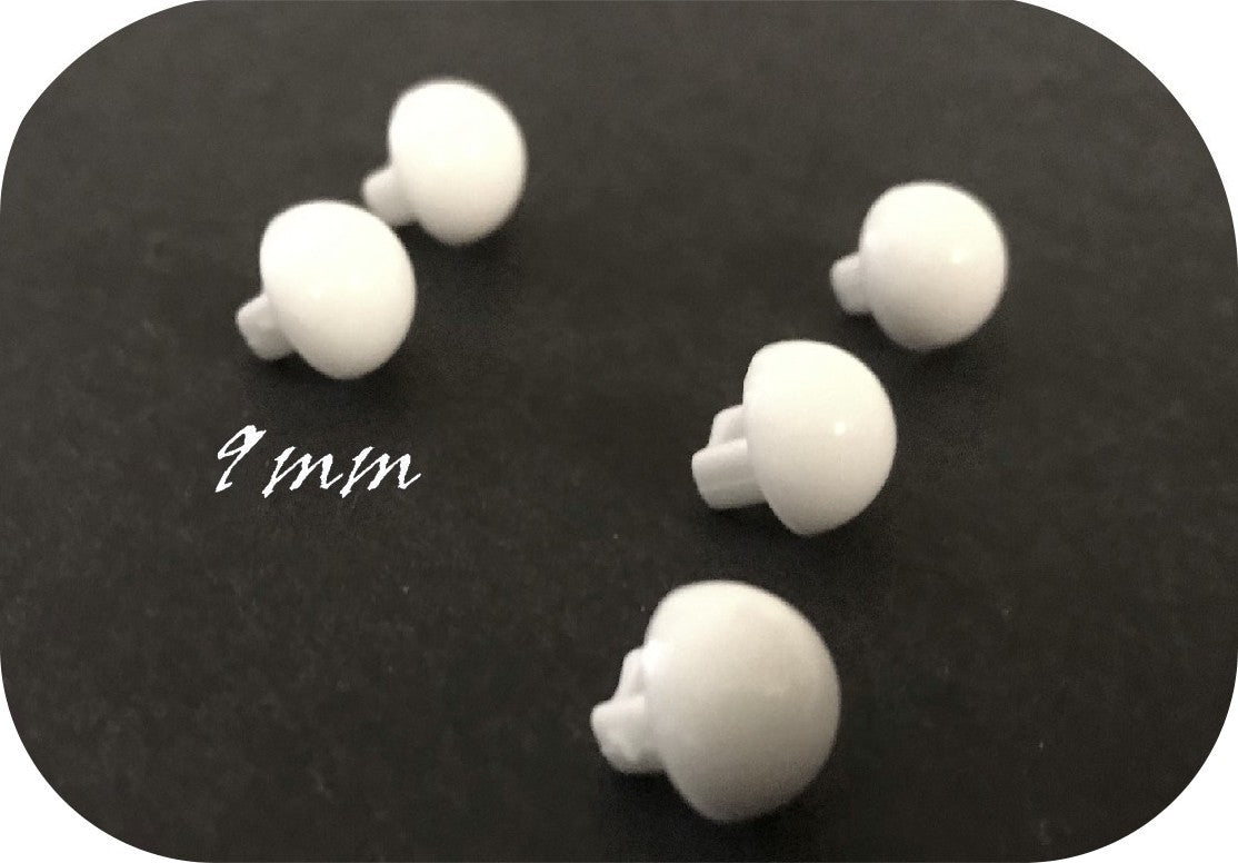 9mm Black Half Ball Buttons for Sewing on Children and Adults