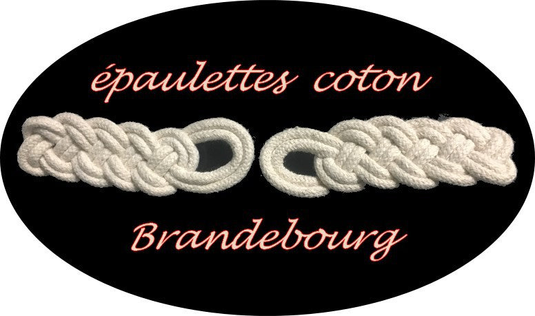 Cierres para Charreteras Brandeburgo en Algodón Crudo para Coser para Decoraciones Vestidos, Bolsos, Personalizaciones.