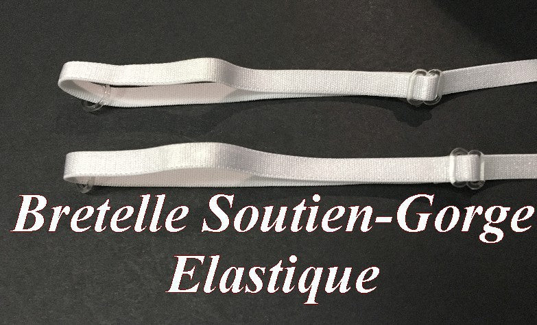 Elastic Bra Strap in 7 mm Black or White.