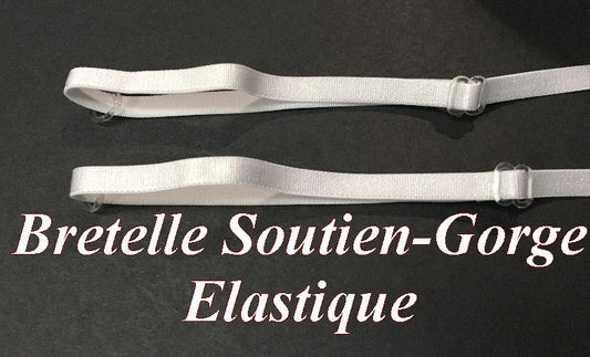 Elastic Bra Strap in 7 mm Black or White.