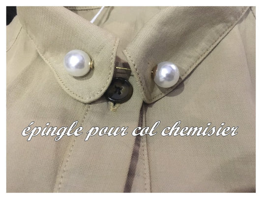 Broche Epingle En Perle Blanches  Vintage  Pour Chapeaux, Col Chemise Et Customisations.