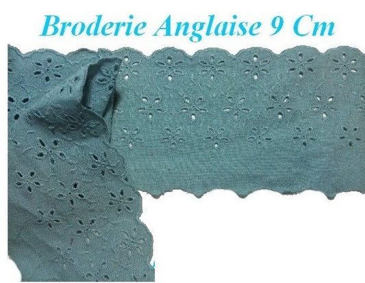 English Embroidery Cotton by the Meter Duck Color in 9 cm to sew.