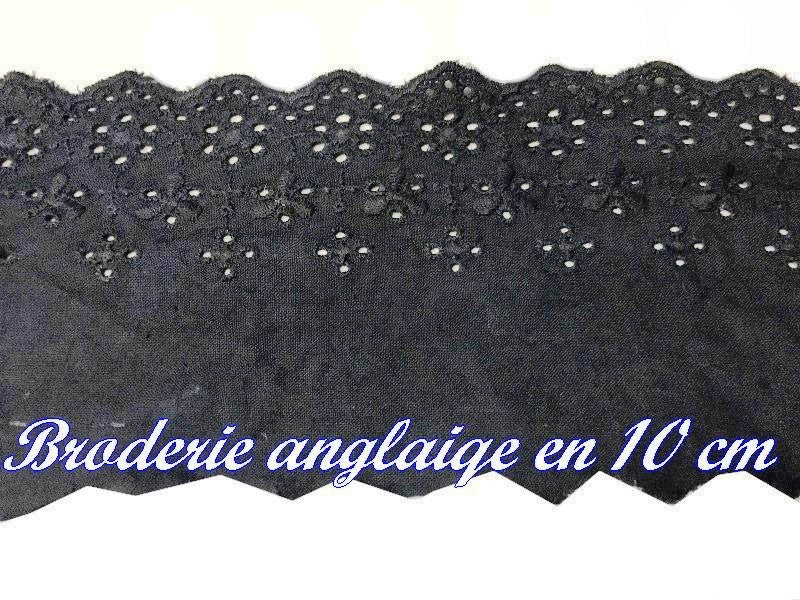 English Embroidery Cotton by the Meter in 10 cm Navy Blue.