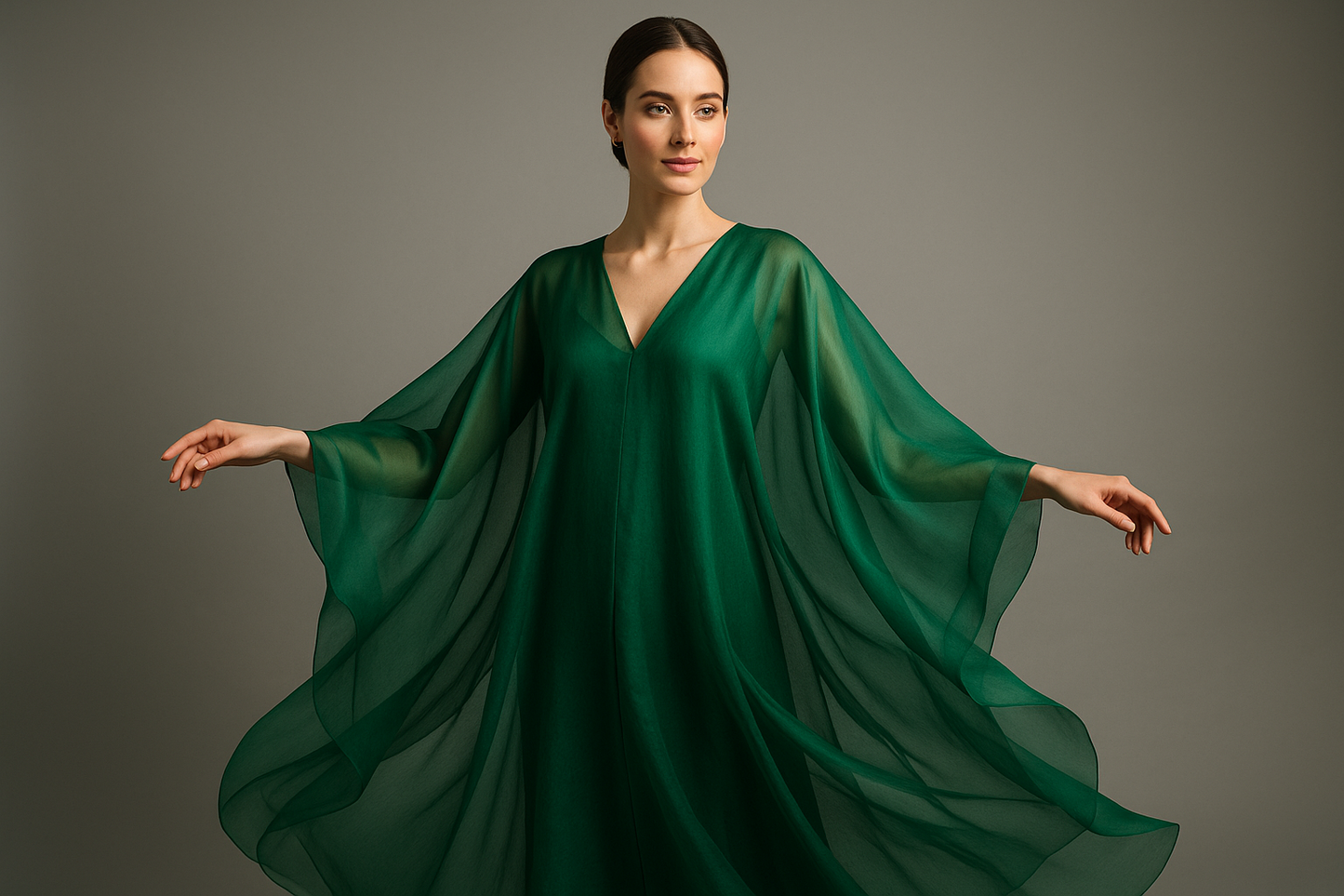 élégance en caftan avec notre organza de soie