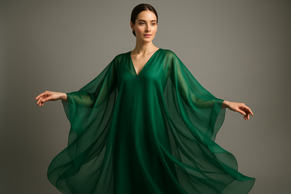 élégance en caftan avec notre organza de soie