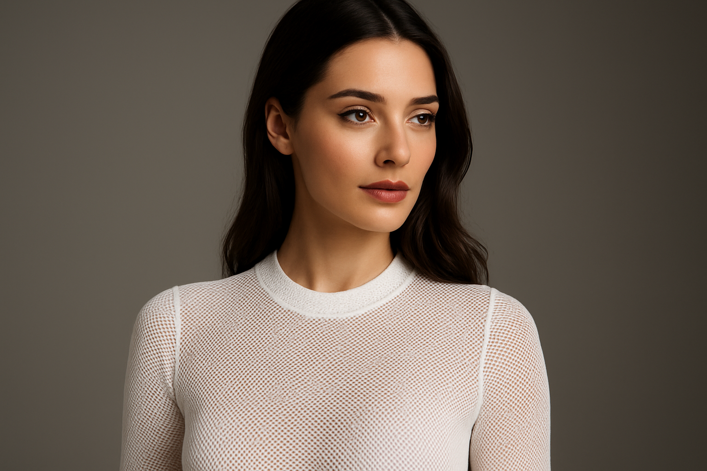 White Lycra Mesh Fabric – 1m30 Wide – Bi-stretch